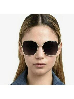 Marc Jacobs Womens Oversized Sunglasses Gold Frame Gradient Lenses New